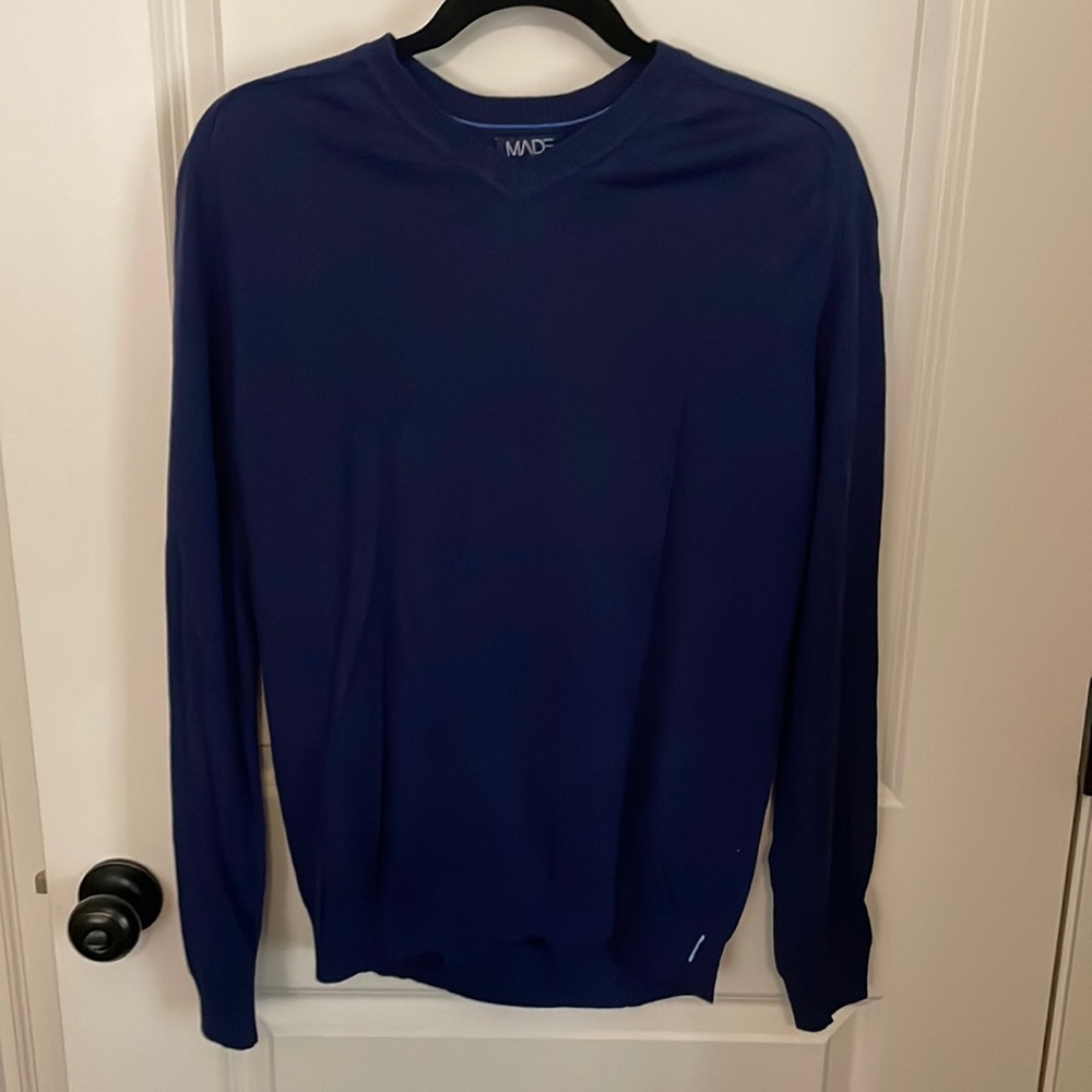 Made by Cam Newton navy cardigan sweater, size M